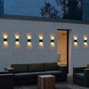 wandlamp voor buiten LED-licht op zonne-energie, waterdicht  