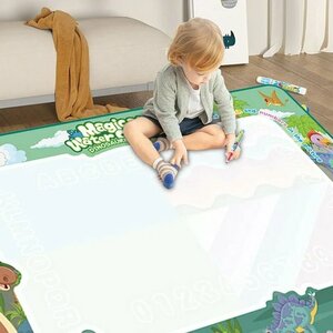 100x80CM Magic Water Tekening Mat Coloring Doodle Met Herbruikbare Magische Pennen Montessori Schilderen Board Educatief Speelgoed kinderen Geschenken
