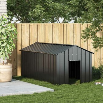 Hondenhok met dak 114x202x101 cm gegalvaniseerd staal
