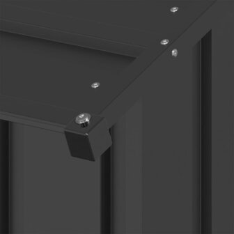 Hondenhok met dak 131x101x102 cm gegalvaniseerd staal