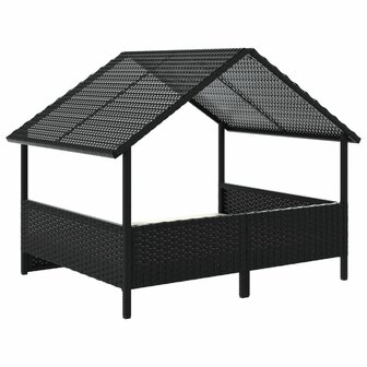 Hondenhok met kussen poly rattan