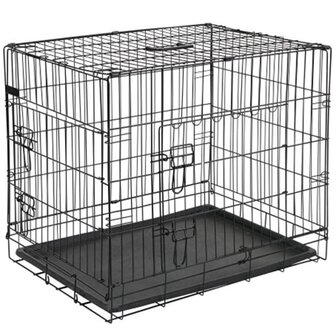 Hondenbench 63x44x50,5 cm metaal zwart 15001