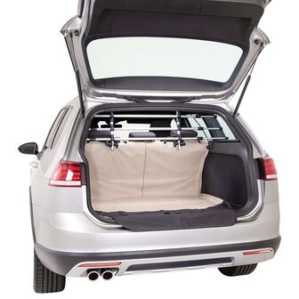 Kofferbakhoes met bumperbescherming beige en zwart