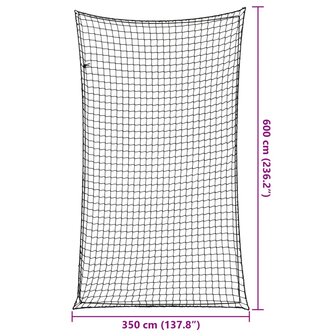 Aanhangwagennet Elastisch Touw 6X3,5 M Polypropeen 1 6 x 3.5 m Zwart