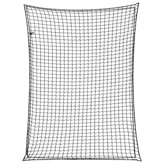 Aanhangwagennet Elastisch Touw Polypropeen 1 4 x 3 m Zwart