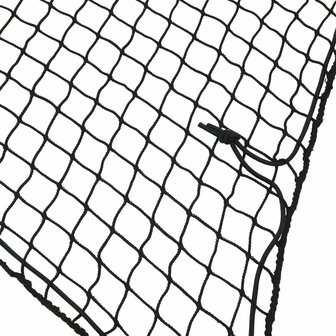 Aanhangwagennet Elastisch Touw Polypropeen 1 4 x 3 m Zwart