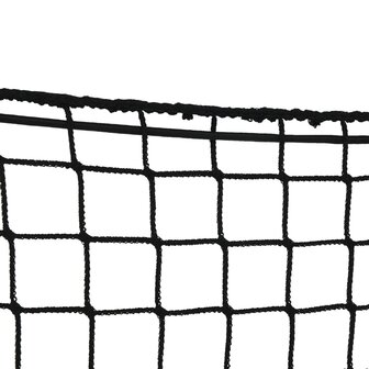 Aanhangwagennet Elastisch Touw Polypropeen 1 4 x 3 m Zwart