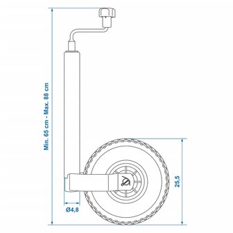 Neuswiel 48 mm met luchtband 26 x 8,5 cm 341507