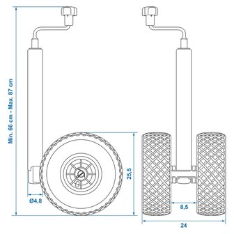 Neuswiel plastic met luchtband 26 x 8,5 cm 341508