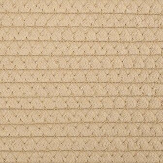 Opbergmand &Oslash; 40x35 cm katoen beige en wit