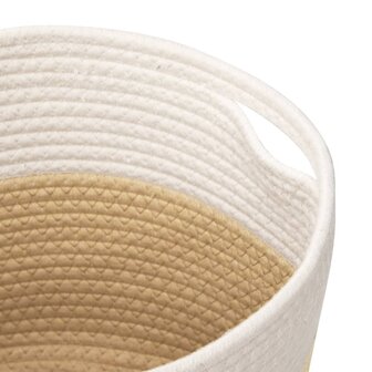 Opbergmanden 2 st &Oslash; 28x28 cm katoen beige en wit