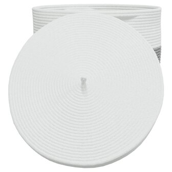 Opbergmand met deksel &Oslash; 40x35 cm katoen wit en zwart