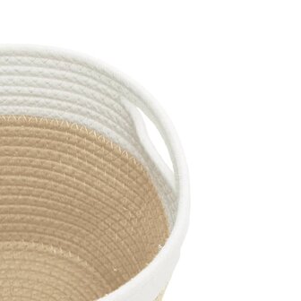 Opbergmanden 2 st &Oslash; 24x18 cm katoen beige en wit