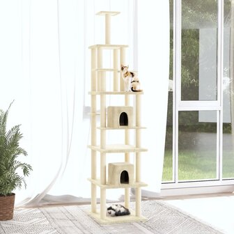 Kattenmeubel Met Sisal Krabpalen 216 Cm Kleurig Cr&egrave;me