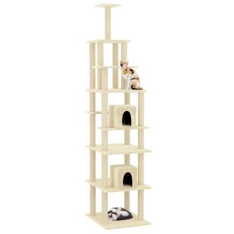 Kattenmeubel Met Sisal Krabpalen 216 Cm Kleurig Cr&egrave;me
