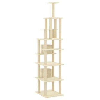 Kattenmeubel Met Sisal Krabpalen 216 Cm Kleurig Cr&egrave;me