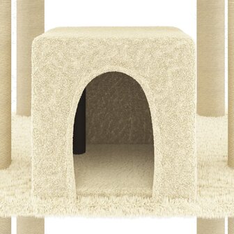 Kattenmeubel Met Sisal Krabpalen 216 Cm Kleurig Cr&egrave;me