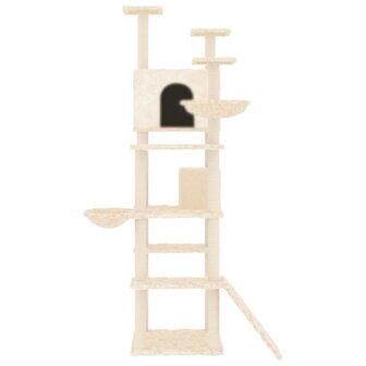 Kattenmeubel met sisal krabpalen 191 cm cr&egrave;mekleurig