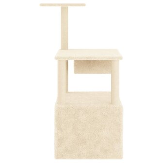 Kattenmeubel met sisal krabpalen 109,5 cm cr&egrave;mekleurig