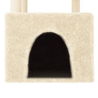 Kattenmeubel met sisal krabpalen 109,5 cm cr&egrave;mekleurig