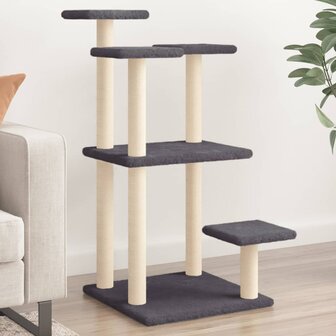Krabpalen met platforms 98,5 cm donkergrijs