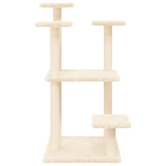 Krabpaal met platforms 98,5 cm cr&egrave;mekleurig