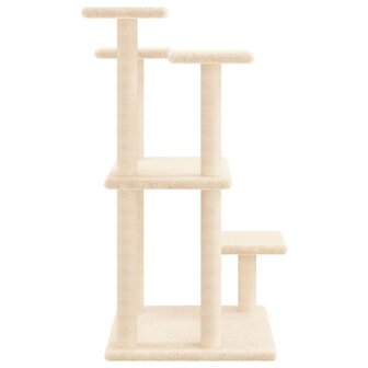 Krabpaal met platforms 98,5 cm cr&egrave;mekleurig