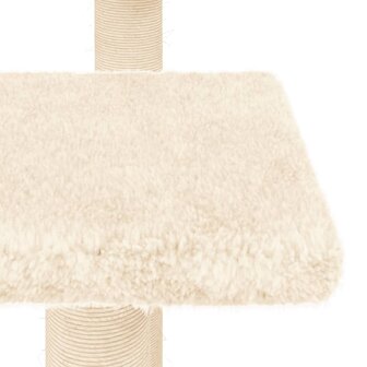 Krabpaal met platforms 98,5 cm cr&egrave;mekleurig