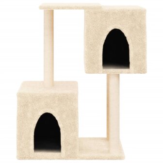 Kattenmeubel met sisal krabpalen 86 cm cr&egrave;mekleurig