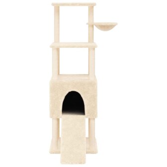 Kattenmeubel met sisal krabpalen 153 cm cr&egrave;mekleurig