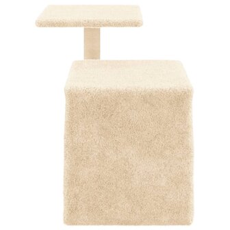 Kattenmeubel met sisal krabpalen 50,5 cm cr&egrave;mekleurig