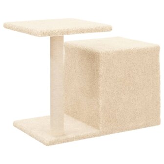 Kattenmeubel met sisal krabpalen 50,5 cm cr&egrave;mekleurig