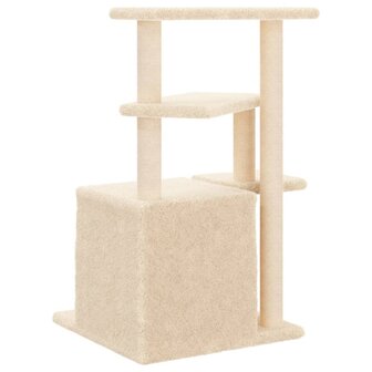 Kattenmeubel met sisal krabpalen 83,5 cm cr&egrave;mekleurig