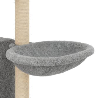 Kattenmeubel met sisal krabpalen 131 cm lichtgrijs