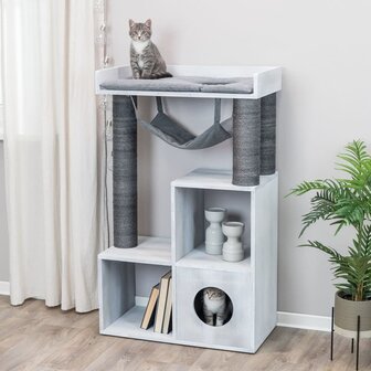 Kattenmeubel met een schap 72x38x110 cm grijs