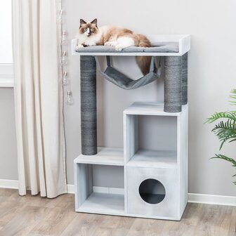 Kattenmeubel met een schap 72x38x110 cm grijs