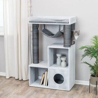 Kattenmeubel met een schap 72x38x110 cm grijs