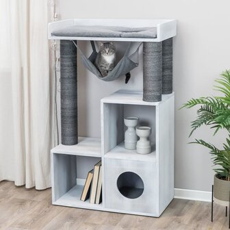 Kattenmeubel met een schap 72x38x110 cm grijs