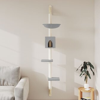 Kattenmeubel Wandgemonteerd Met Krabpaal 187 Cm
