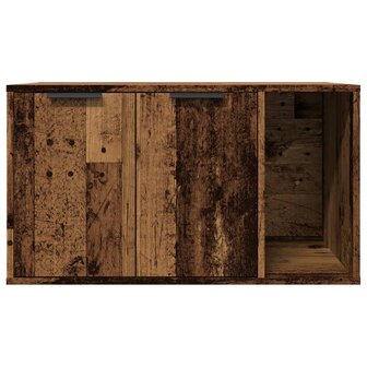 Kattenbakkast 80x50x45 cm bewerkt hout oud houtkleurig