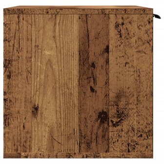 Kattenbakkast 80x50x45 cm bewerkt hout oud houtkleurig