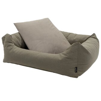 Hondenbed voor buiten Manchester 80x67x22 cm taupe