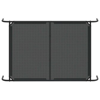 Hondenmand verhoogd 130x80x20 cm textiel en staal zwart