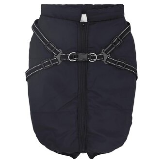 Hondenjas met harnas waterdicht reflecterend marineblauw L48