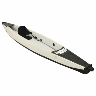Kajak opblaasbaar 375x72x31 cm polyester zwart