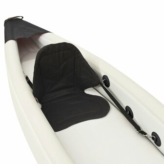 Kajak opblaasbaar 375x72x31 cm polyester zwart