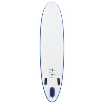 Stand Up Paddleboardset opblaasbaar blauw en wit