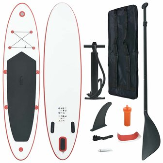 Stand-up paddleboard opblaasbaar rood en wit