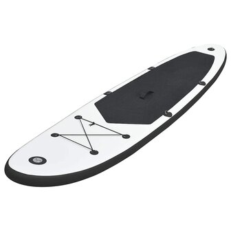 Stand Up Paddleboardset Opblaasbaar En Wit 360 x 81 x 10 cm Zwart