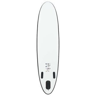 Stand Up Paddleboardset opblaasbaar zwart en wit